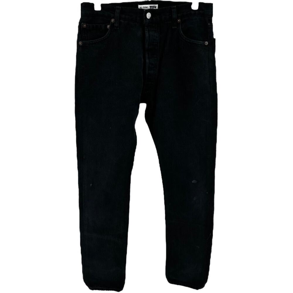 Levi's Re/Done Relaxed Taper Jeans Ankle Mid Rise 100% Cotton Black 28x33 NWT